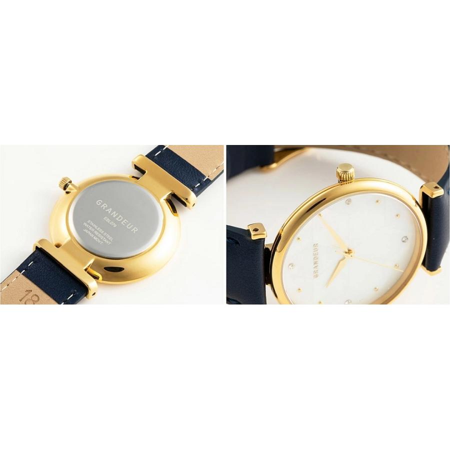 腕時計 うす型 レディース グランドールエレガンス ESL079 【送料無料 SALE】 Grandeur Elagance watch ステンレス 牛革ベルト ウォッチ 日常生活防水 1年保証 | GRAN DEUR | 06