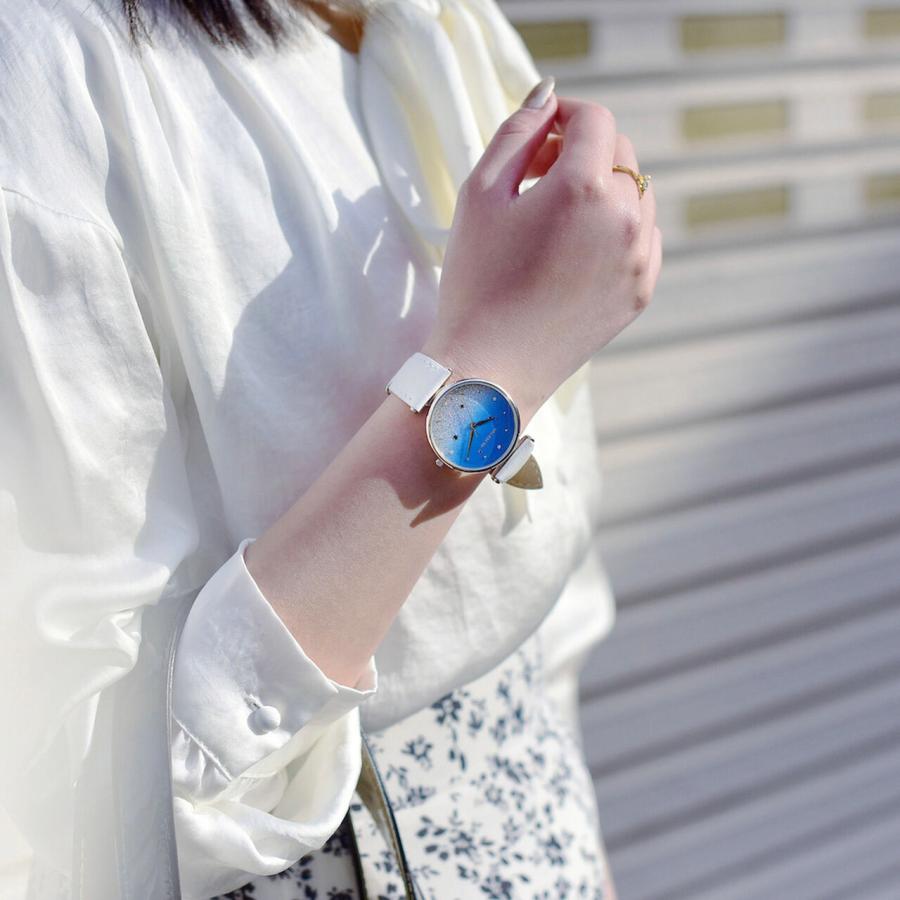 星空 腕時計 うす型 レディース ESL080 【送料無料 SALE】 地球 惑星 watch ステンレス ウォッチ グリッター ウォッチ センターラグ 日常生活防水 1年保証 | GRAN DEUR | 07