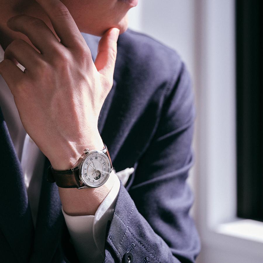 GRP013S 腕時計 メンズ ウォッチ 革工房パーリィー製 コラボ革ベルト オートマ 自動巻 GRANDEUR PLUS グランドールプラス 1年保証 【北海道も送料無料 SALE】 | GRANDEUR PLUS | 10