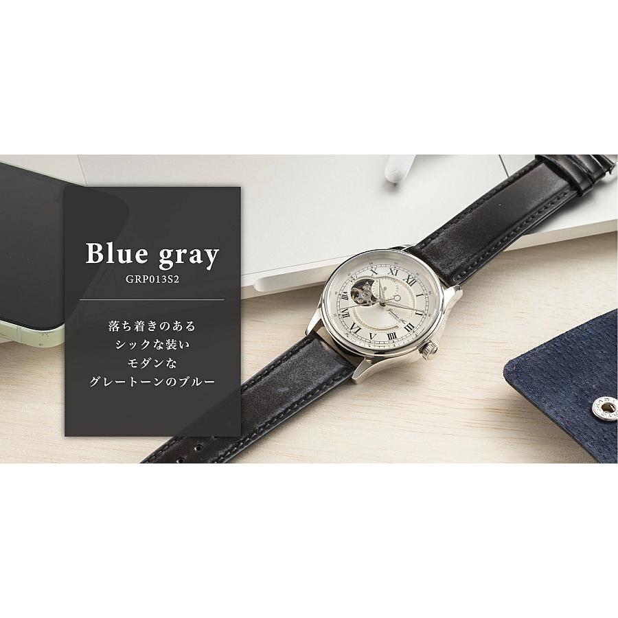 GRP013S 腕時計 メンズ ウォッチ 革工房パーリィー製 コラボ革ベルト オートマ 自動巻 GRANDEUR PLUS グランドールプラス 1年保証 【北海道も送料無料 SALE】 | GRANDEUR PLUS | 05