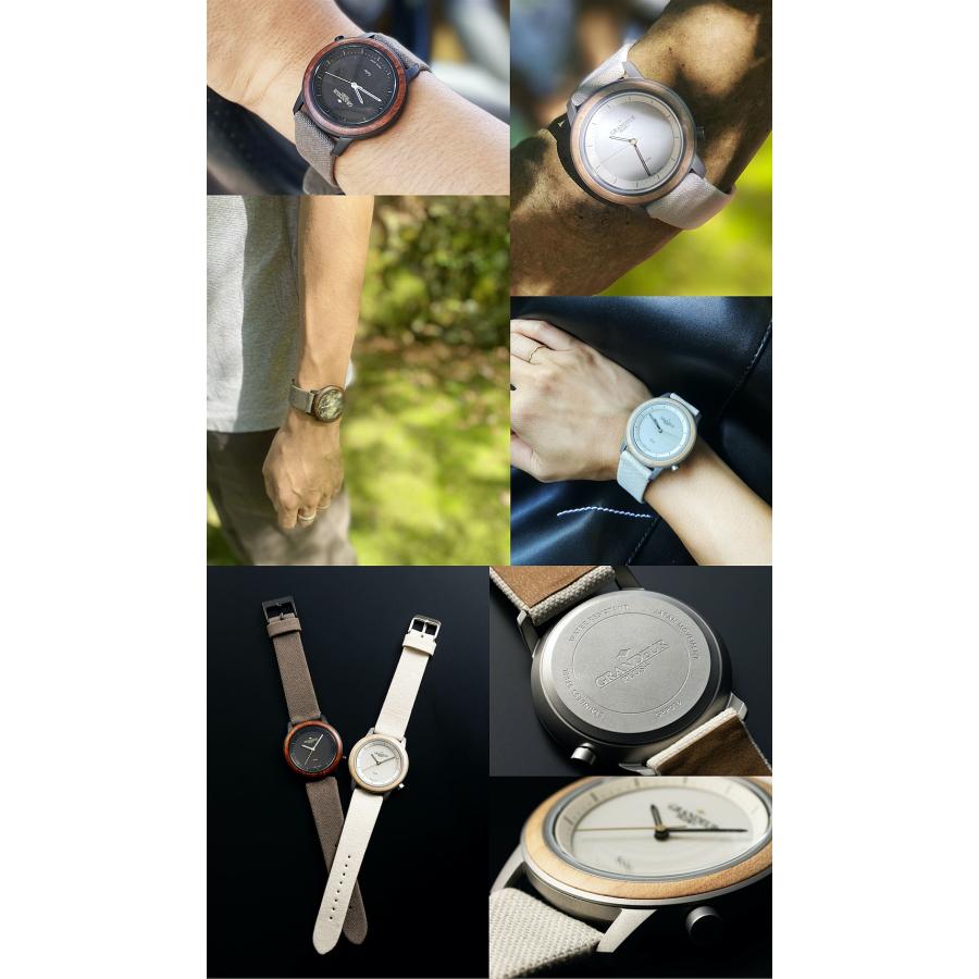 日本製 腕時計 ウッドベゼル ソーラーウォッチ GRP016 【日本全国どこでも送料無料 SALE】 メンズ レディース 男女兼用 ステンレス グランドールプラス 1年保証 | GRAN DEUR | 16