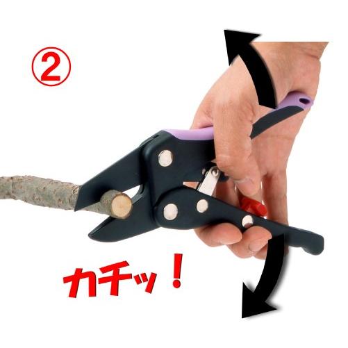 力のいらない剪定鋏ラチェットパワー・ミニ 【送料無料 SALE】 剪定 剪定鋏 剪定ばさみ ガーデニング ラチェット 園芸 ハサミ マック mac SE-71 | ブランド登録なし | 02