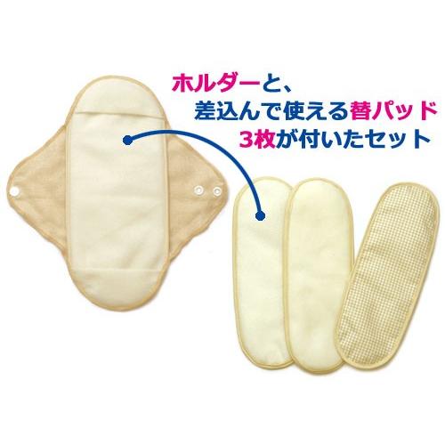 不意の尿もれにも安心 洗える布パットセット / 吸水30cc レディース
