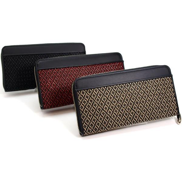 印伝 菱菊柄ラウンド長財布 / 財布 サイフ 長財布 ウォレット 本革