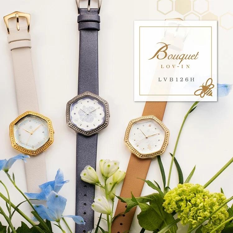 LOV-IN Bouquet LVB126H 腕時計 レディース ミツバチモチーフウォッチ