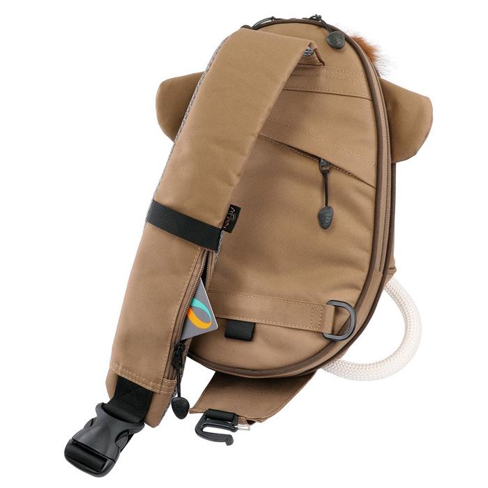 マンモス スリングバッグ BRN【送料無料】MO-129 撥水 ボディバッグ ショルダーバッグ カバン 鞄 容量7.5L 高さ34×幅23×奥行14cm MORN CREATIONS mo129 | ブランド登録なし | 05