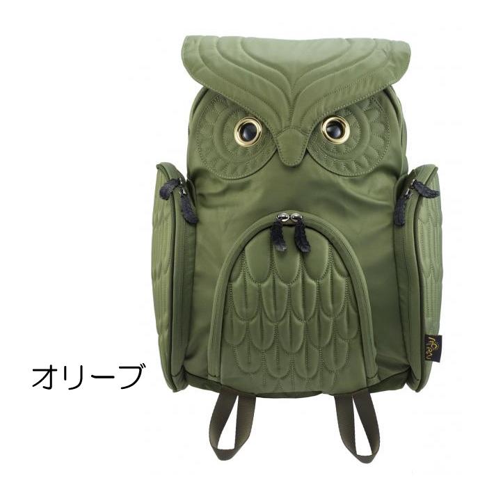 ミミズク クラシックバックパック Ｌサイズ OW-301 【送料無料】 A4対応 容量約19L 撥水加工 リュックサック カバン バッグ 鞄 フクロウ MORN CREATIONSの画像