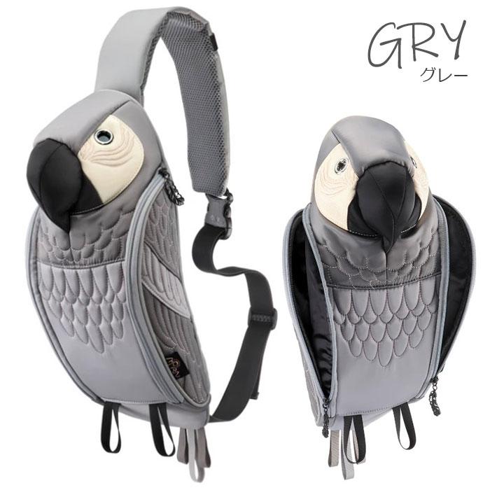 MORNインコのボディバッグブルー×イエロー未使用 パロットスリングバッグ PR-129 / オウム ヨウム 大型 インコ 鳥