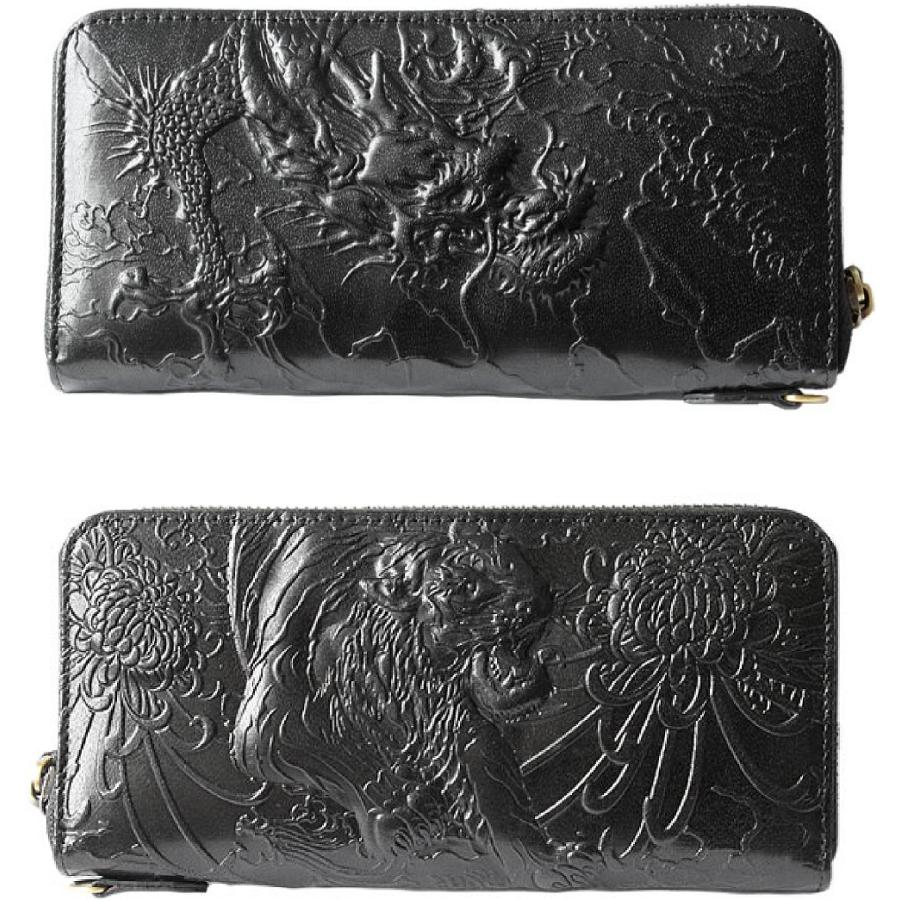 青龍白虎 ラウンドロングウォレット S-B-001 【送料無料 SALE】 せい