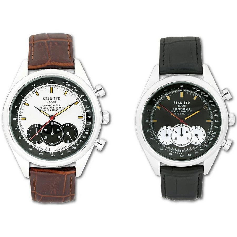 スタッグ クロノグラフウォッチ STAG STG014 【送料無料 SALE】 watch 腕時計 メンズ 男性用ウォッチ TYO 国産高性能クロノグラフムーヴメント 日本製 1年保証 | STAG