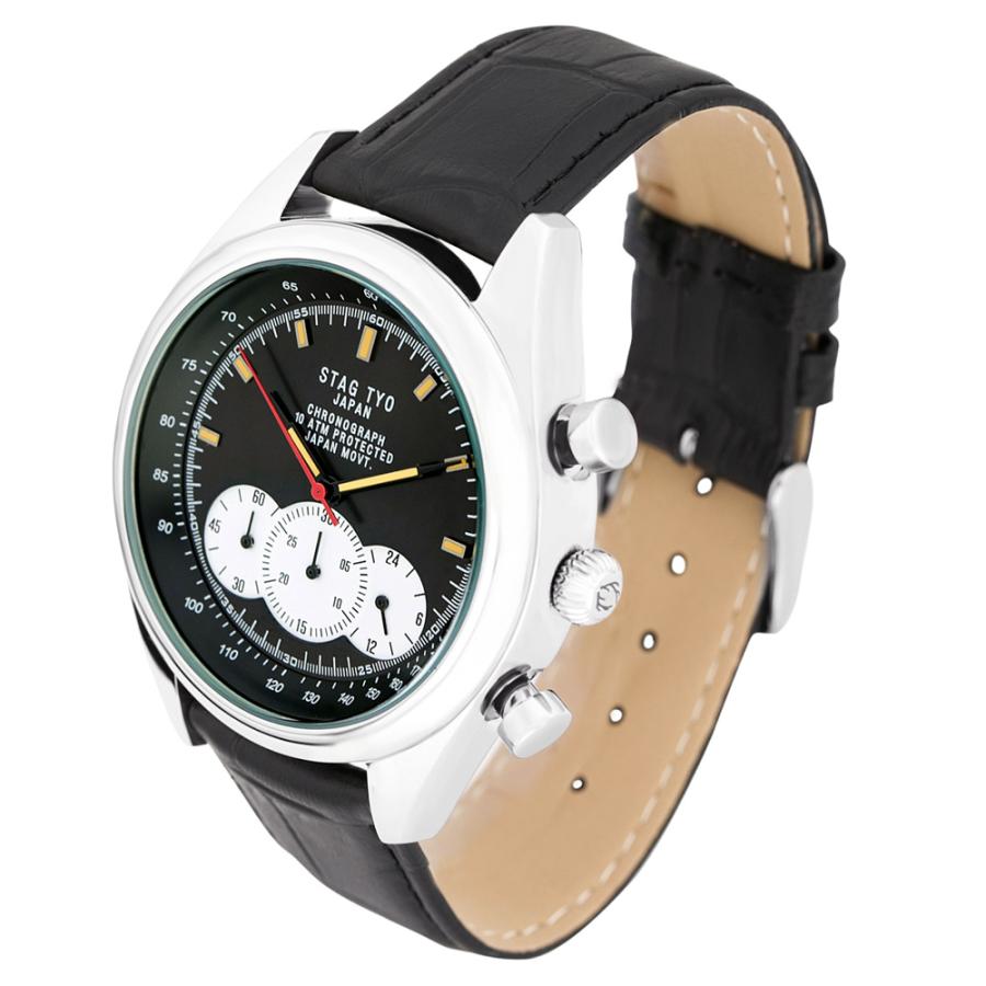 スタッグ クロノグラフウォッチ STAG STG014 【送料無料 SALE】 watch 腕時計 メンズ 男性用ウォッチ TYO 国産高性能クロノグラフムーヴメント 日本製 1年保証 | STAG | 12