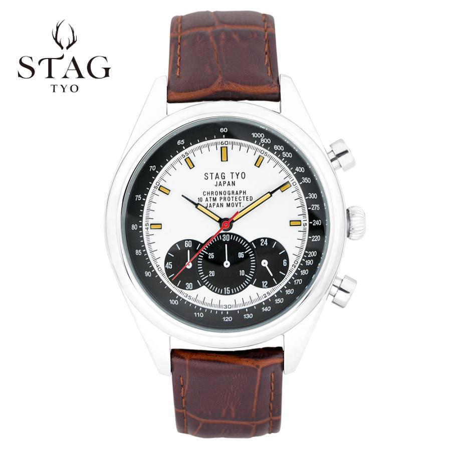 スタッグ クロノグラフウォッチ STAG STG014 【送料無料 SALE】 watch 腕時計 メンズ 男性用ウォッチ TYO 国産高性能クロノグラフムーヴメント 日本製 1年保証 | STAG | 14