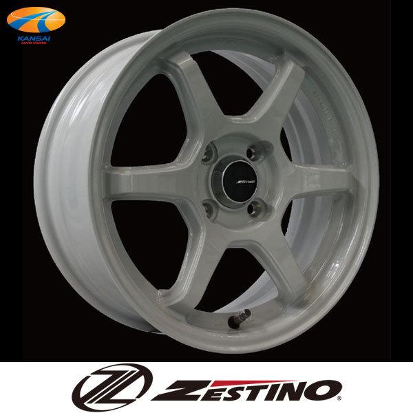 ZK-6 15インチ×5.5J +28 4H ホワイト 4本 ZESTINO ゼスティノ ホイール 