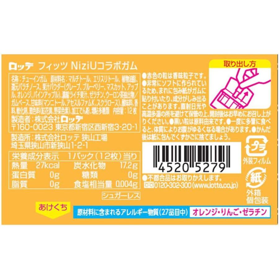 ポイント消化 格安 ロッテ Fit's NiziUコラボガム 12枚 条件付送料無料|ktstore|02
