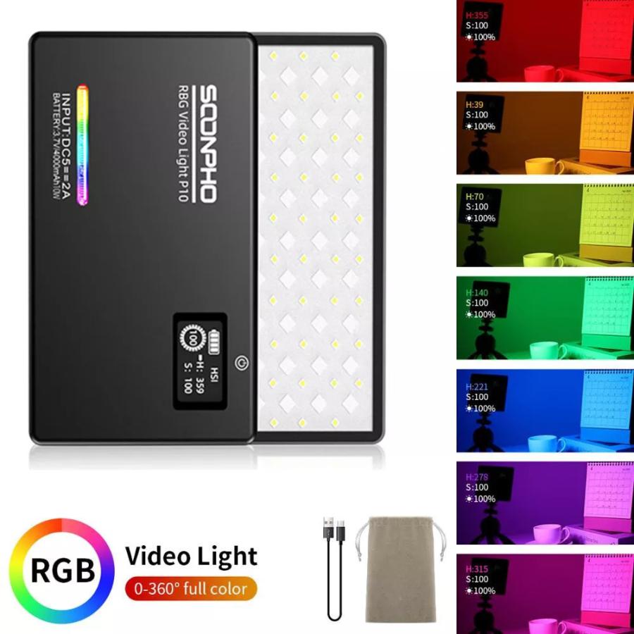 超美品 Rgb Led カメラライトフルカラー出力ビデオライト調光可能 2500k8500 18k 2色パネルライトcri 95 最新コレックション Turningheadskennel Com