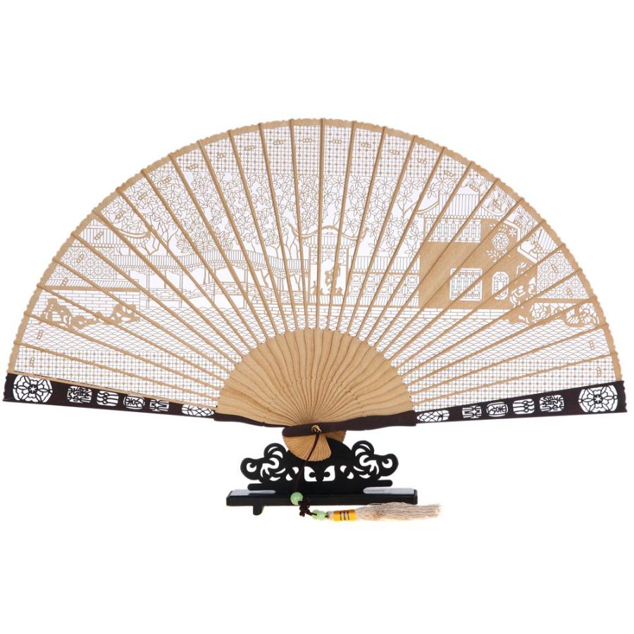 親骨黒檀 紫檀 中骨白檀扇子 庭園 Msbks006 Purrworld Com