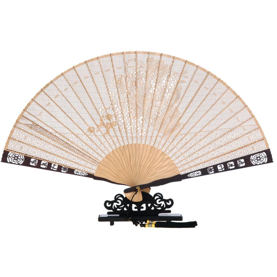 親骨黒檀・紫檀・中骨白檀扇子 親骨黒檀・紫檀 中骨白檀扇子 花かご MSBKS007 : KTWORLD - 通販