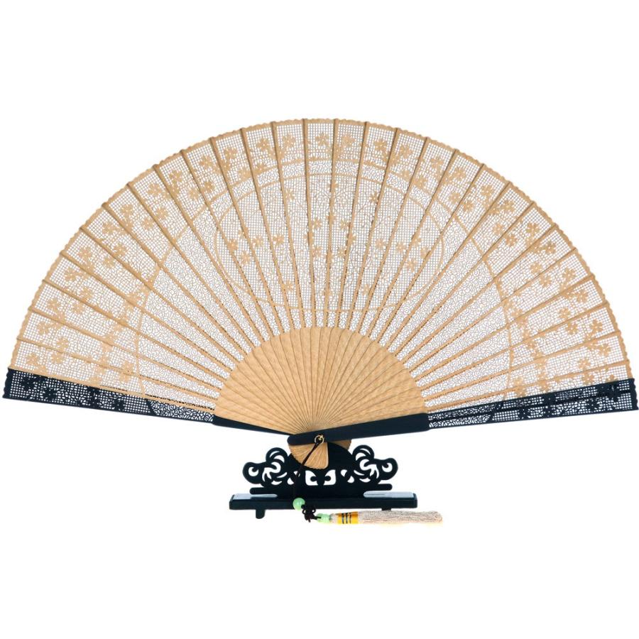 親骨黒檀 紫檀 中骨白檀扇子 桜 さくら Msbks008 Msbks008 Ktworld 通販 Yahoo ショッピング