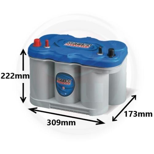 オプティマ OPTIMA Blue Top バッテリーDC5.5L 端子 太ポール サイド