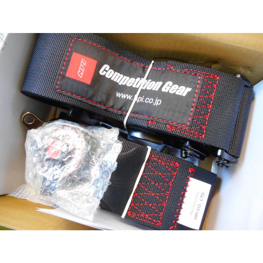 HPI レーシングハーネス 4点式（3インチ）ブラック FIA公認 助手席側  