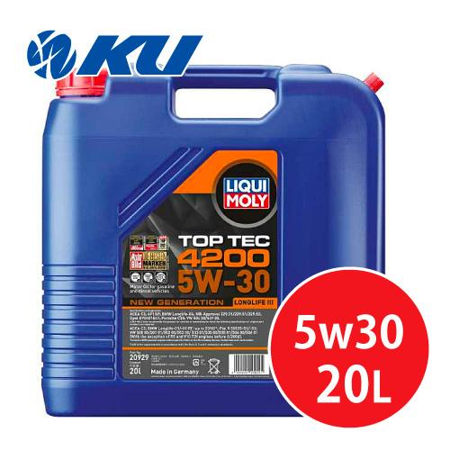 LIQUI MOLY TOP TEC 4200 NEW GENERATION 5W-30 20L×1缶 ACEA C3, API