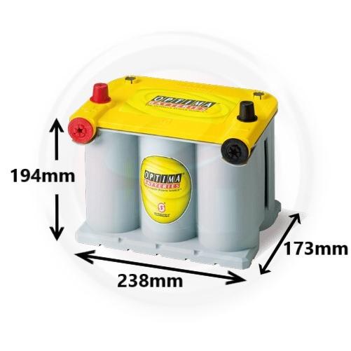 オプティマ OPTIMA Yellow Top バッテリー U3.7L ターミナルR 8044-222