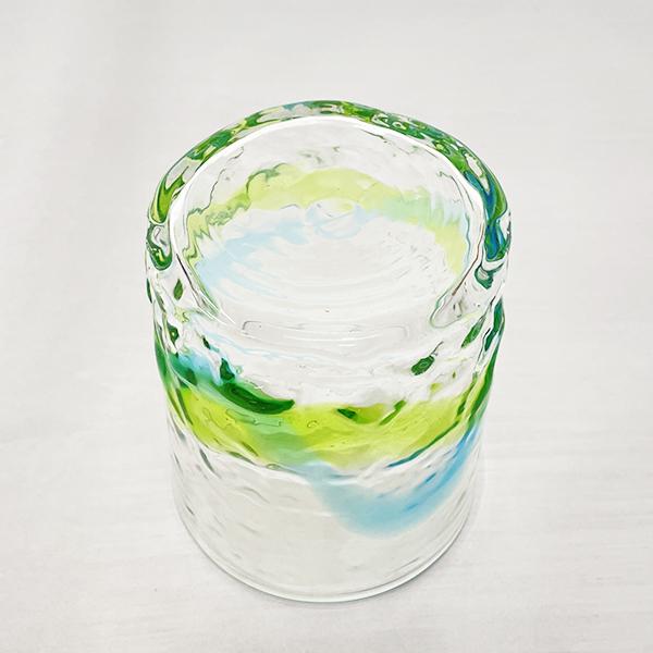 琉球 ガラス グラス 冷茶グラス コップ カップ 沖縄 お土産 でこロックグラス L｜kubagasaya｜09