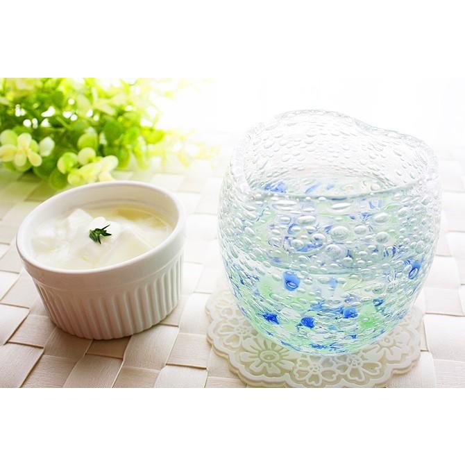 グラス 冷茶グラス コップ カップ 琉球ガラス 気泡の海ハートグラス