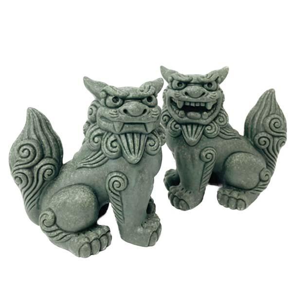 沖縄 お土産 シーサー 守り神 黒石獅子シーサー : 琉球ガラス専門店