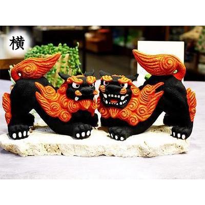 大きなシーサー像 陶器製 約55cm 信楽焼 魔除縁起物 獅子 沖縄琉球 守神 プレゼント 沖縄 お土産 ギフト シーサー 守り神 大獅子シーサー 黒