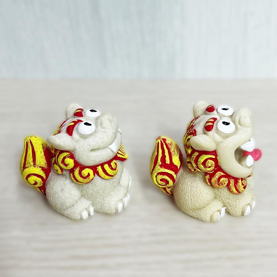 かわいい シーサー 置物 玄関 沖縄 土産 ペア 記念品 魔除け 厄除け