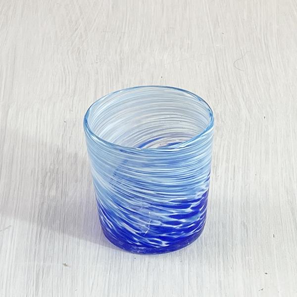 琉球ガラス グラス 沖縄 お土産 泡盛グラス コップ カップ 深海ロックグラス｜kubagasaya｜02