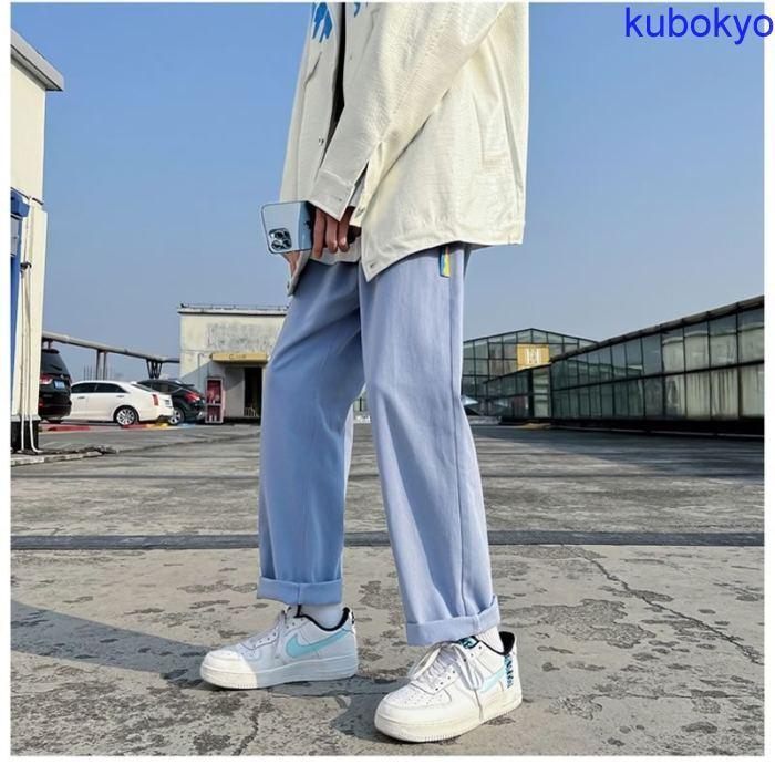 カラーチノパン 太い ゆったり パステルカラー ペールカラー ストレートパンツ 韓国 ファッション ワイドパンツ カジュアルパンツ メンズ ルーズフィット 春服 Pe 久保井 恭 通販 Yahoo ショッピング