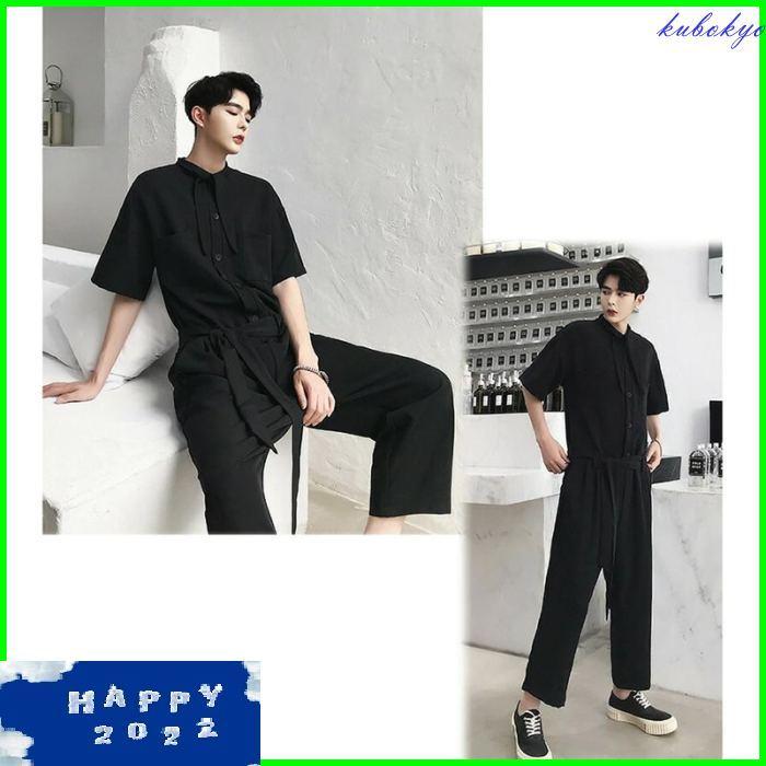 セットアップ メンズ 夏 韓国 ファッション モード系 半袖 つなぎ オールインワン ビッグシルエット 原宿系 韓国系ゆったり メンズ メンズファッション モード Pafac 久保井 恭 通販 Yahoo ショッピング