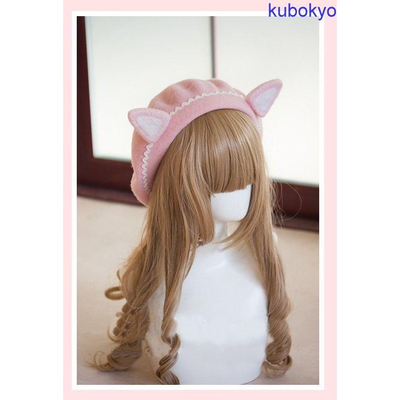 ぴょこんとしたネコ耳がキュート ロリータ風 ベレー帽 原宿系 ふわふわ ねこ耳 ガーリー レディース 女の子 帽子 リボン 保温 カジュアル かわいい Sns映え キュ P 久保井 恭 通販 Yahoo ショッピング