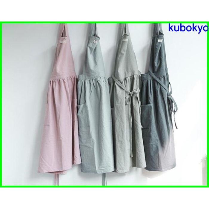 ワンピースのような可愛いエプロン 北欧風 レディース ナチュラルコットン キッチン エプロン カフェ 全5色 Pc 久保井 恭 通販 Yahoo ショッピング