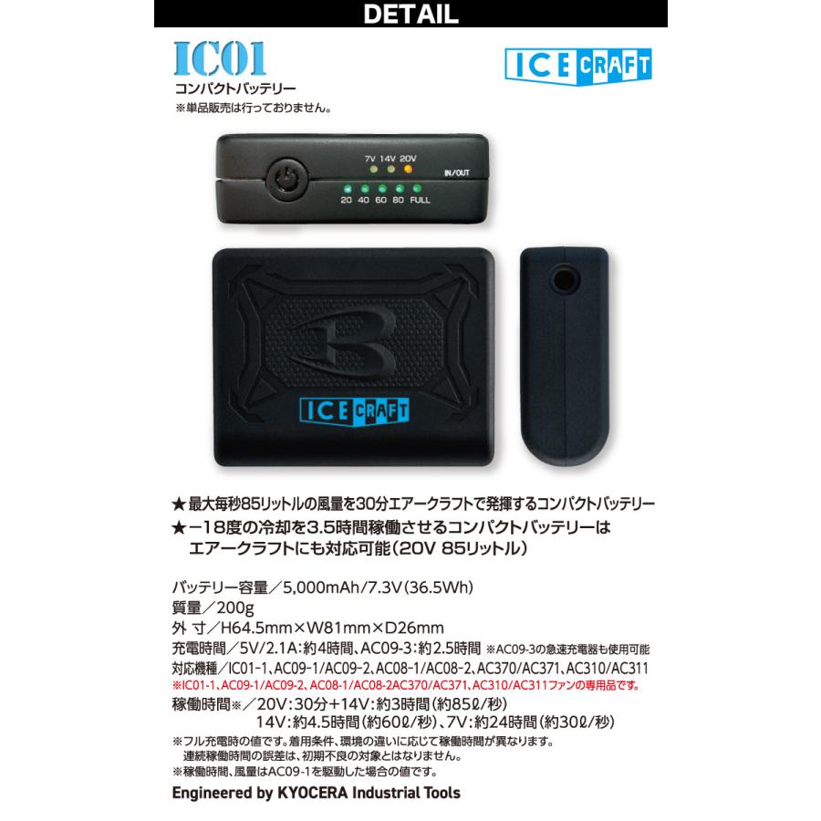 BURTLE（バートル） ICECRAFT アイスクラフト IC101S ペルチェ3個