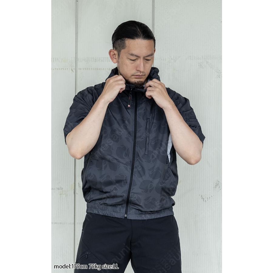 大川被服 MHAKモデル MK500 フード付き半袖ブルゾン 24Vジャパン