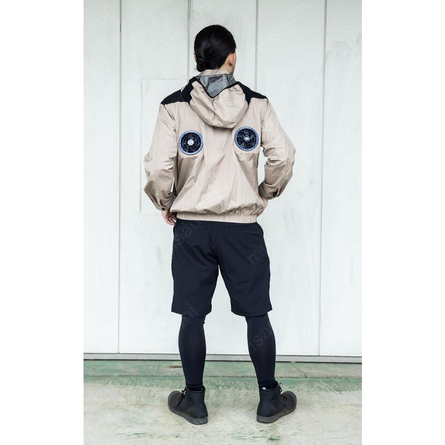 HOOH（鳳皇） 快適ウェア 空調作業服 ミドルファン長袖フード