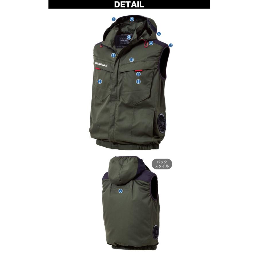 HOOH（鳳皇） 2025年新商品 快適ウェア 空調作業服 エコ素材 サイド
