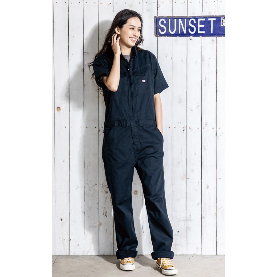 Dickies（ディッキーズ） コーコス ストレッチヘリンボーン 半袖ツナギ