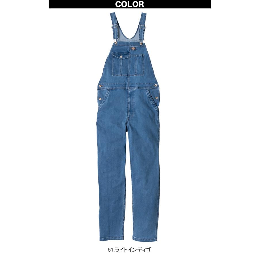 Dickies（ディッキーズ） ストレッチシルキーデニムオーバーオール D