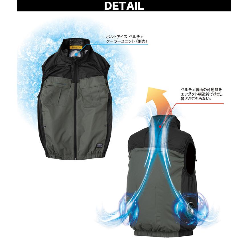 空調風神服 コーコス VOLTCOOL 日傘遮熱ベスト 裏アルミ ペルチェ