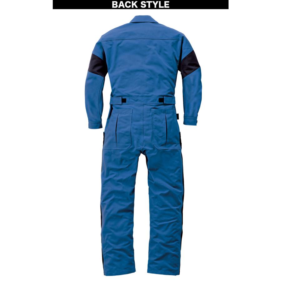 山田辰 つなぎ服 207 長袖 Kansai 帯電防止 膝部二重生地 日本製生地