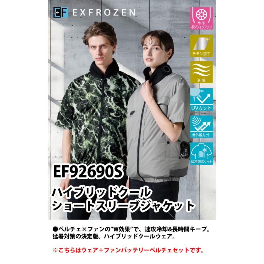 サンエス 空調風神服 ハイブリッドクールショートスリーブジャケット