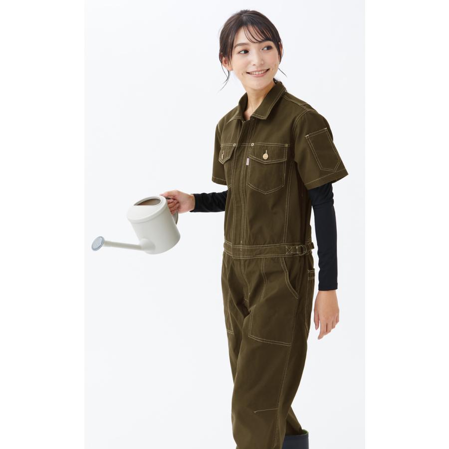 ラウンドハウス ヤマタカ 半袖カバーオール RH3003 キャンバス 綿100