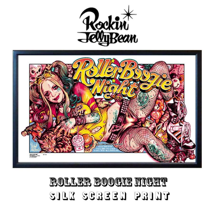 「ROLLER BOOGIE NIGHT」ロッキンジェリービーン 限定シルクスクリーンポスター :er015:空中BOOKS - 通販