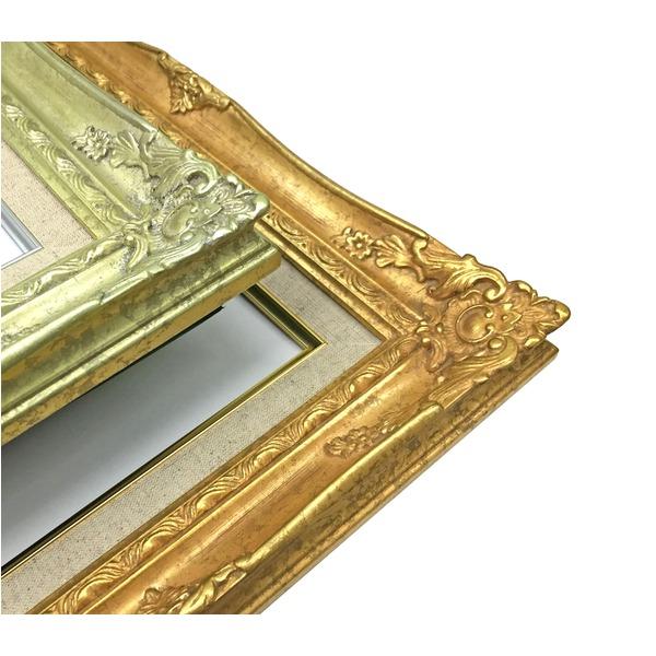 ルイ式ゴールド油彩額縁 P12号 ルイ式 油額 〕 P12号（606×455mm）ゴールド 高級油絵額