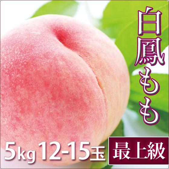 白鳳 桃 お中元 フルーツ 最上級 5kg 12-15玉入り