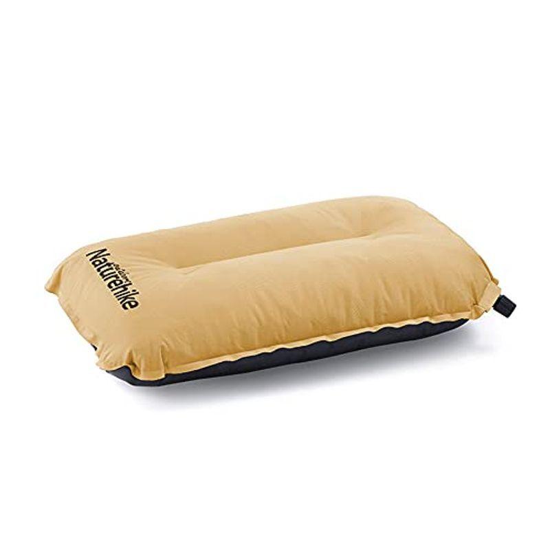 NatureHike 自動インフレーターピロー 超軽量インフレータブル 枕 トラベルアウトドア枕 キャンプ用品 収納袋付き (カーキー)